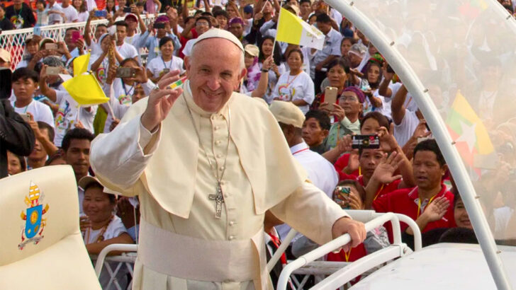 The illustration of the late Pope Francis on Film