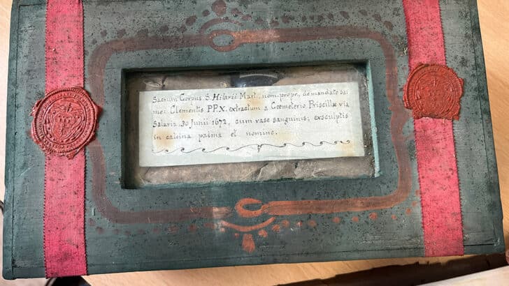 Ancient relic found in altar’s false bottom