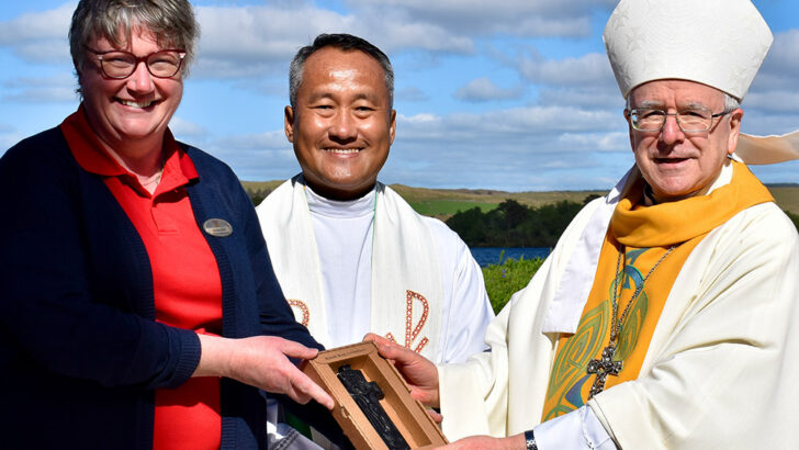 Papal Nuncio visits Lough Derg on the retreat season opening