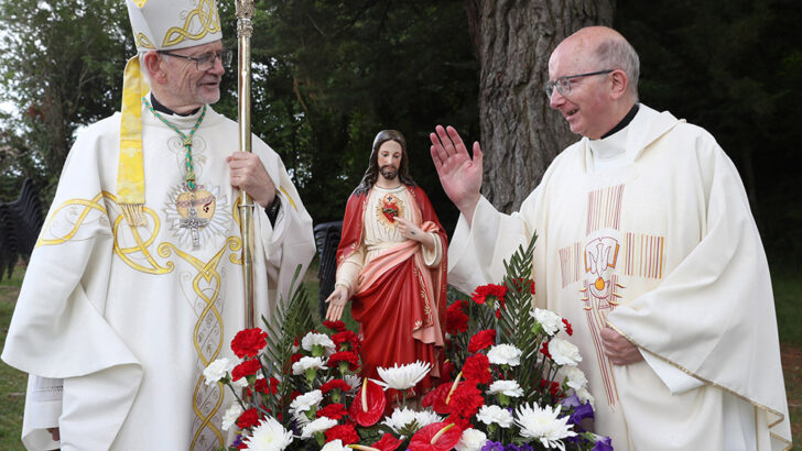 Hearts lifted up to the Sacred Heart