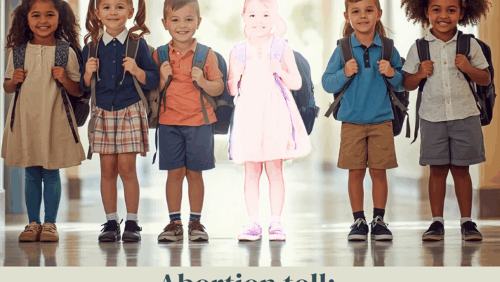 One child in every six who might have filled a junior infants classroom in this country is missing because of abortion