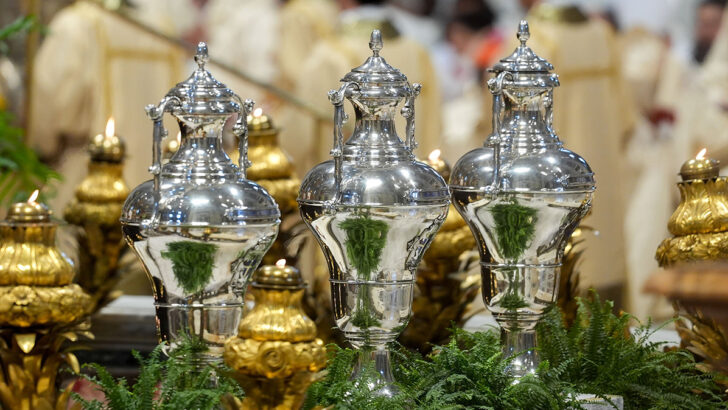 What are the three holy oils?