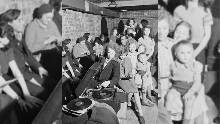 British women showing grace under pressure in 1940