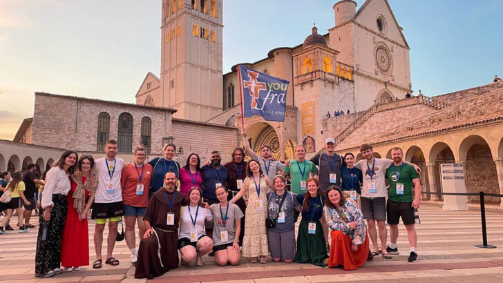 Young Irish pilgrims welcomed to Assisi after gruelling trek