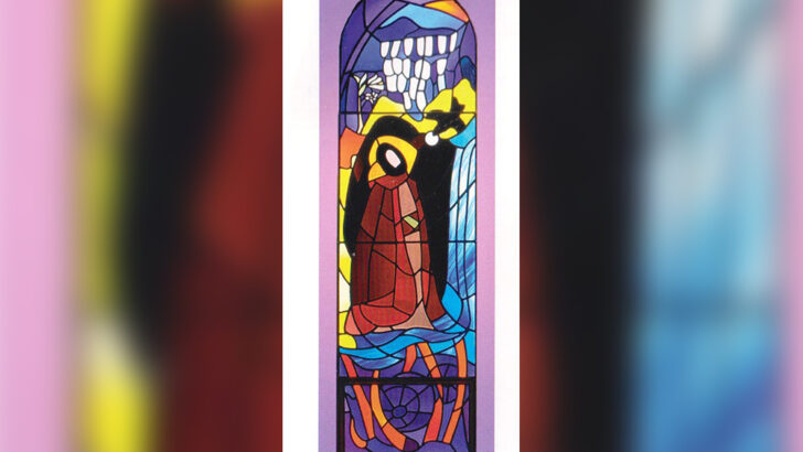 Stained glass windows celebrate the Carmelite charism